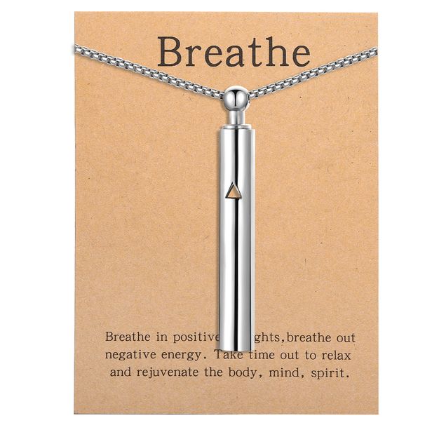 Meditation Whistle Mindfulness Pendant Titanium Steel Vacuum Necklace Regulates Breathing And Relieves Anxiety Yoga_ipsvogv.com