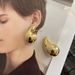 French gold teardrop earrings for women, niche design, high end silver trendy earrings, unique temperament earrings for women_ipsvogv.com