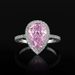 Cao Shi Creative Sparkling Water Droplet Shape Zircon Wedding Ring Women's Jewelry_ipsvogv.com