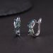 New Design Natural Topaz Earrings S925 Silver Inlaid Garnet Peridot Amethyst Colored Gemstone Earrings_ipsvogv.com