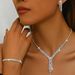 Women’s Jewelry Set Fashion Light Luxury Temperament Chain Autumn And Winter Accessories Diamond Tassel Necklace Earrings Bracelet Three Piece Set_ipsvogv.com