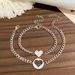 2pcs Engravable Stainless Couple Bracelets Hollow Heart Sun Moon Titanium Steel Bracelet Set_ipsvogv.com