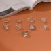 Alloy Chain Crying Face 9-piece Set Of Playing Card Hollow Heart Daisy Ring_ipsvogv.com