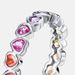 Love color zirconium ring female S925 silver inlaid color gem finger ring fashion all match_ipsvogv.com