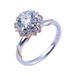 Holding flower Mosang diamond ring, women's pure silver one carat wedding ring_ipsvogv.com