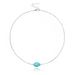Exquisite simple women's alloy electroplated necklace turquoise pendant new necklace_ipsvogv.com