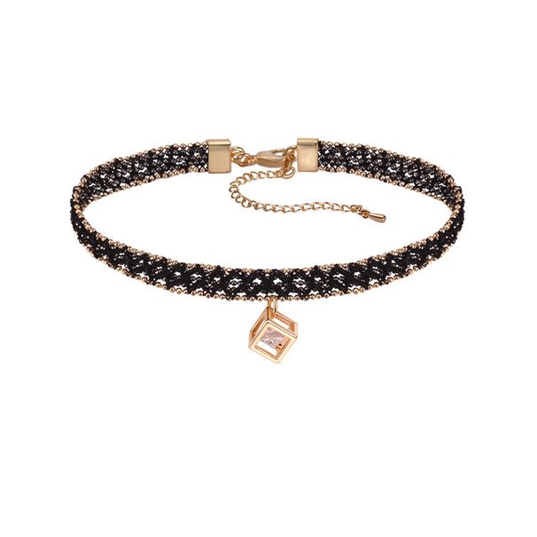 Fashion Black Lace Necklace For Women, Trendy Choker With High-end Feel, Collarbone Chain_ipsvogv.com