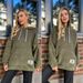 Women's flannel loose hooded long-sleeved pullover plush sweatshirt_ipsvogv.com
