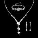 Luxury Diamond & Crystal Jewelry Set - Necklace, Earrings & Bracelet For Women_ipsvogv.com