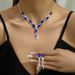 Jewelry Personalized Color Horse Eye Water Drop Necklace Tassel Earrings Bridal Set Jewelry_ipsvogv.com
