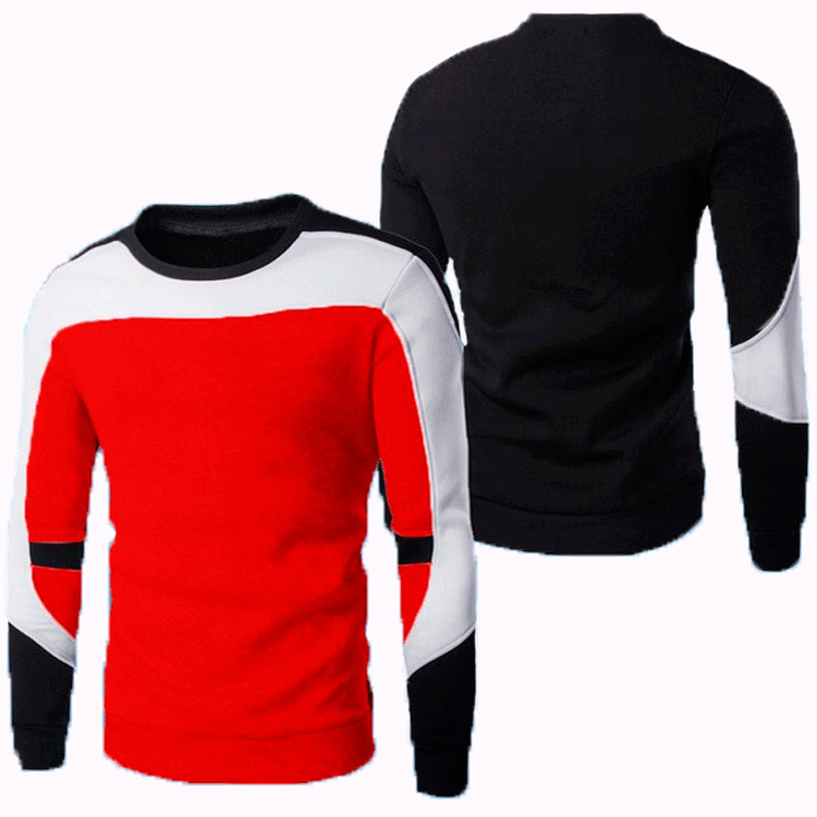 Men's Clothing new spring and autumn men's jacket sweatshirt fashion 3 color stitching men's casual Korean version pullover sweatshirt_ipsvogv.com