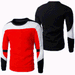 Men's Clothing new spring and autumn men's jacket sweatshirt fashion 3 color stitching men's casual Korean version pullover sweatshirt_ipsvogv.com