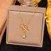 New Stainless Steel Long Water Droplet Necklace For Fashion OT Buckle Style Women's Collarbone Chain Jewelry_ipsvogv.com