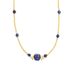 Fashion And Personalized Accessories, Blue Gold Tianhe Stone Necklace, Niche, Light Luxury, Pieced Bead Collarbone_ipsvogv.com