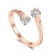 Classic jewelry, fashionable open ring, zircon platinum plated women's jewelry 5 colors optional_ipsvogv.com