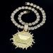 Full Last Supper Pendant For Men And Women Alloy Thorn Inlaid Diamond Classic Cuban Necklace_ipsvogv.com