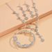 Hot Selling Fashion Crystal Rhinestone Necklace Earrings Bracelet Three-Piece Jewelry Set Wedding Bride Accessories_ipsvogv.com
