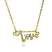 Temperament Sweet And Smart LOVE Copper Plated Gold Necklace Live Broadcast Korean Version Of Girls Pendant Clavicle Chain Girlfriends_ipsvogv.com