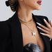 ins Trend Multi-layer Stacking Light Luxury Butterfly Design Fritillary Necklace Thick Aluminum Chain Necklace_ipsvogv.com