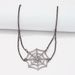 N9398 Halloween Personalized Funny Fashion Alloy Necklace Spider Web Gothic Fun Neckchain_ipsvogv.com