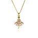 New Style Simple Diamond Dancing Girl Necklace Sweater Chain Ballet Girl Pendant Clavicle Chain Jewelry_ipsvogv.com
