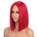 hot selling Straight Short Bob Human for Black Lace Brazilian Wigs Remy Hair Middle Part Side For Brown Women_ipsvogv.com