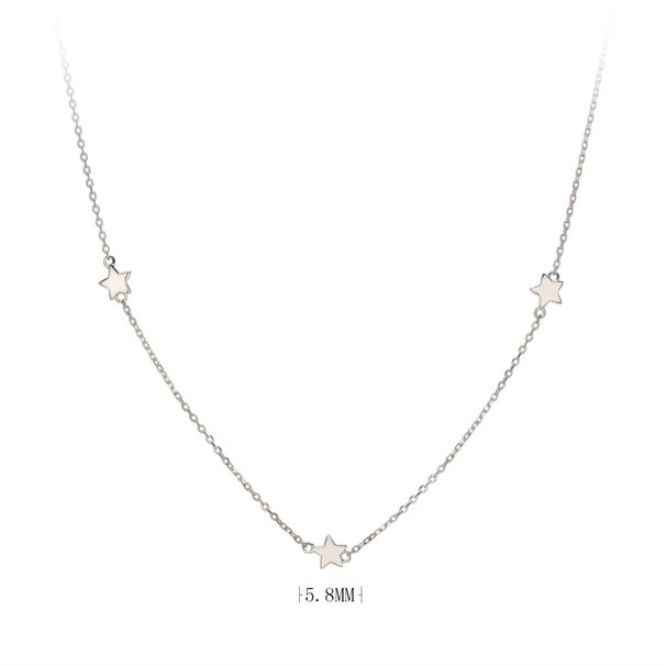 S Pure Silver Fashionable Commuting Star Collarbone Chain Temperament Versatile Personality Trend High-end Necklace_ipsvogv.com