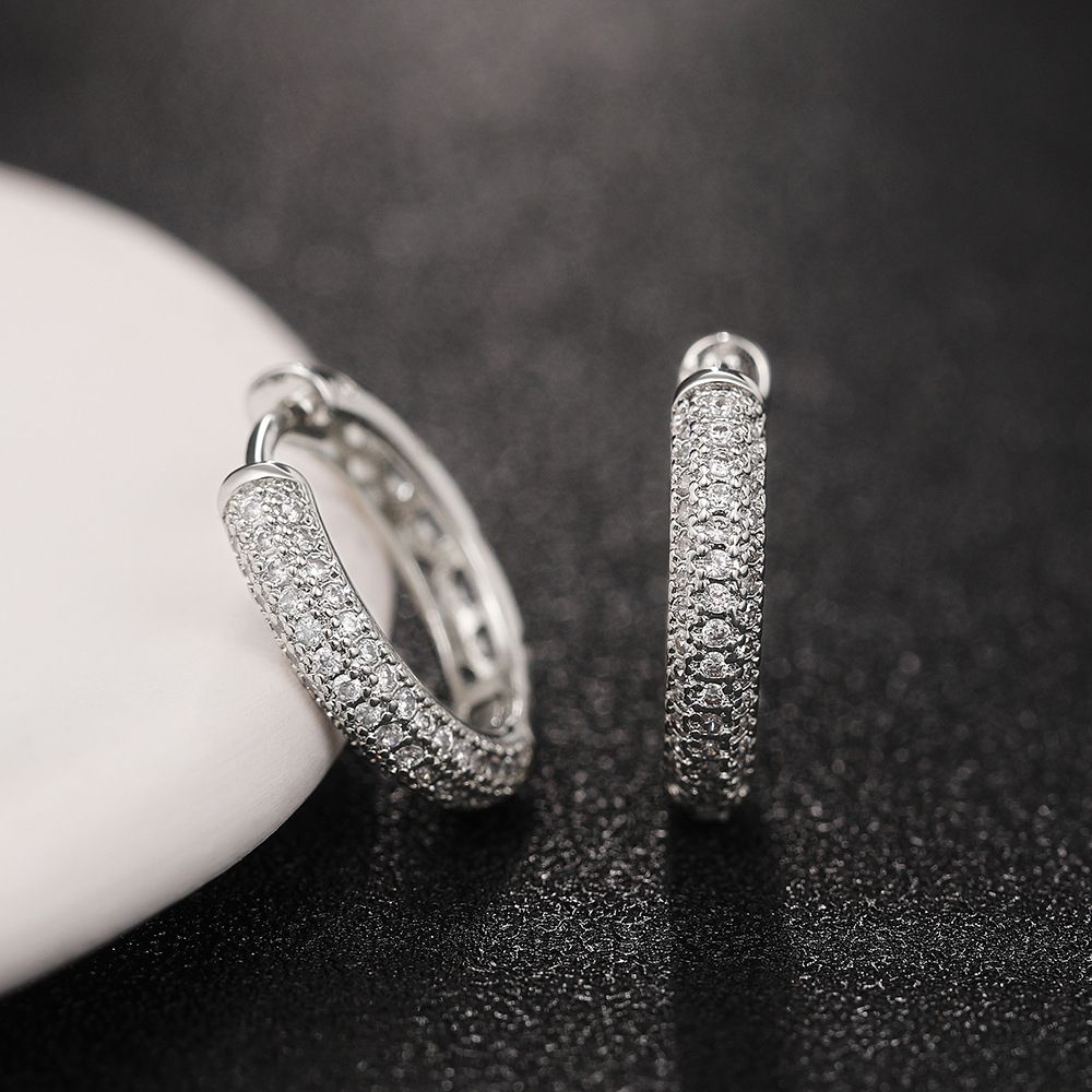 Cao Shi's Minimalist And Versatile Hip-hop Men's Buckles, Couple's Ear Rings, Niche Fashion Zircon Earrings_ipsvogv.com