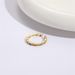 Fashion Rectangle Brass Gold Plated Zircon Open Ring 1 Piece_ipsvogv.com