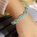 New Paraiba Light Luxury, Niche, Emerald Cut, Tourmaline Party, Exquisite Color Treasure Bracelet, Handmade Jewelry For_ipsvogv.com
