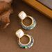 Fashionable Gold Small Fragrant Style Inlaid With Abalone Shell, Pearl Earrings, Women's Light Luxury Temperament,_ipsvogv.com