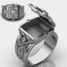 Hecheng Hip Hop Punk Plated Men's Box Flip Up Ring_ipsvogv.com