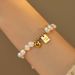 Baroque Natural Freshwater Pearl Bracelet, Female Unique Design, High Grade Love Beaded Bracelet_ipsvogv.com