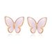 Hot Sale Real Gold Brass Electroplating High End Luxury Style Fashion Rose Gold Butterfly Earrings_ipsvogv.com