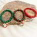 Handcrafted Christmas Beaded Bracelet With Natural Stones - Festive Tree, Snowman & Holiday Charm Design - Unisex Jewelry For Holiday Gifting_ipsvogv.com