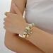 European and American Fashion Versatile DIY Wire Ring Bracelet Personalized Star Moon Pendant Gold Open Titanium Steel Bracelet for Women_ipsvogv.com