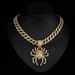 Personalized Design Alien Spider Pendant Necklace Hip Hop Full Diamond 3D Cuban Chain Jewelry_ipsvogv.com