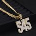 Hip Hop Shiny Cuban Chain Exaggerated Number Graphic Full Diamond Pendant Necklace_ipsvogv.com