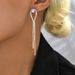 Unisex Hot Selling Jewelry Tassel Women's Silver Crystal Stone Pendant Earrings Earrings Fairy_ipsvogv.com