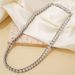 Gold And Silver Two-tone Zircon Necklace Simple High-end Clavicle Hip-hop Design Tennis Chain 45cm_ipsvogv.com