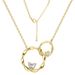 Mobius Double Ring Copper Necklace Pendant Ins Style Simple Advanced Clavicle Chain_ipsvogv.com