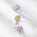 S925 Silver Millennium Rose Cut 3A Zirconium Ring Surrounded By White Zirconium Finger Ring Light Luxury Fashion Simple_ipsvogv.com