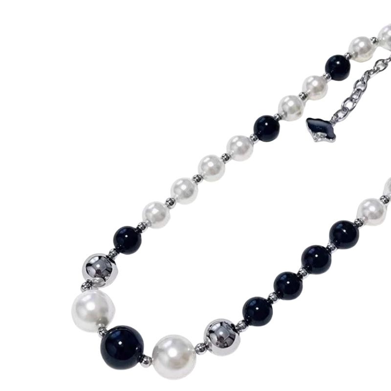 Niche Design Time Turning Moon Pearl Necklace Women's Personalized Splicing Fashion New Light Luxury Jewelry Exquisite_ipsvogv.com