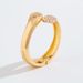 Metallic Style Pleated Hug Open Bracelet Exaggerated Geometric Smooth Diamond Inlaid Bracelet For Women_ipsvogv.com