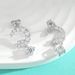 Sterling Silver Earrings, Moissanite Half Moon Earrings, Ear Studs With Diamonds, Light Luxury, Exquisite Niche, Internet Celebrity Female Earrings_ipsvogv.com