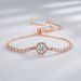 Minimalist Sweet Light Luxury Exquisite Advanced Round Zircon Bracelet Fashionable Girls Niche Hand Jewelry Pull Out Series_ipsvogv.com