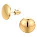 Hot Sale Real Gold Brass Electroplating Simple And Versatile Glossy High Grade Geometric Round Earrings_ipsvogv.com