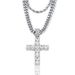 Fashion Full Diamond Hip Hop Cross Necklace Accessories Women's High Grade Long Style Stacked Collarbone Chain_ipsvogv.com