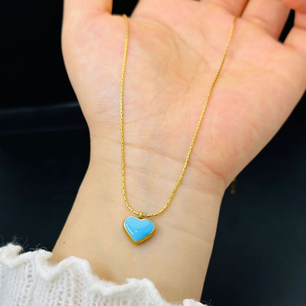Blue Love Necklace For Women, Light Luxury And Small, High End Design, Colorless New Collar Chain Accessories_ipsvogv.com