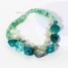 Irregular green resin bead with exaggerated necklace NK23940_ipsvogv.com